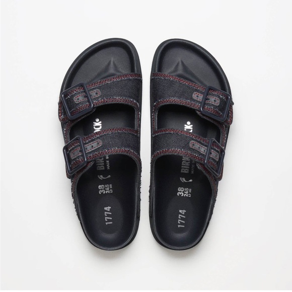 Birkenstock Shoes - Birkenstock Arizona Denim Sandals Stone Dark Washed size 40 Gorpcore Slide 1774